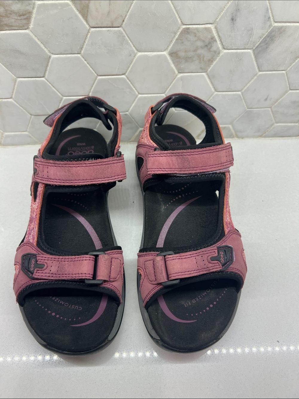 Abeo Wn 8N Huntington Leather Sport Sandals Women's Comfort Hiking Purple